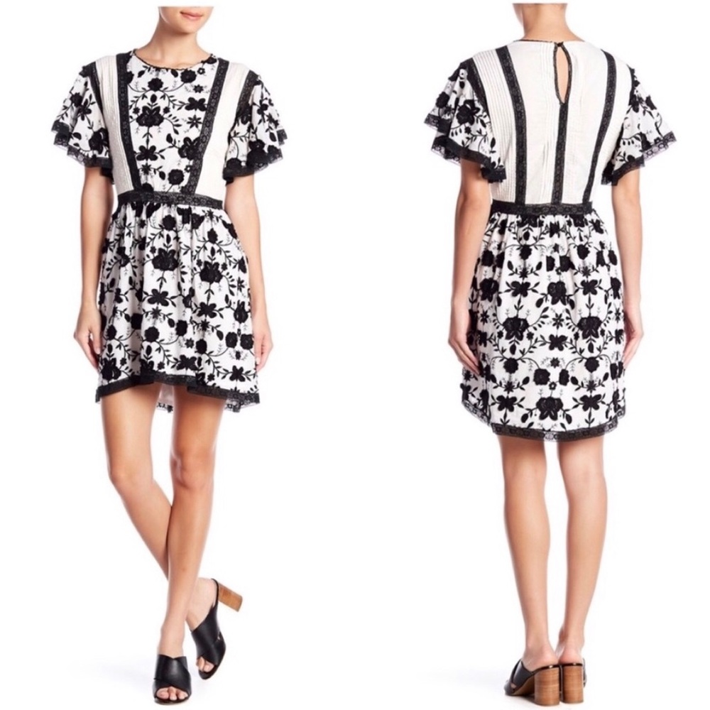 Joie Gaetena Crochet Floral 100% Cotton Dress